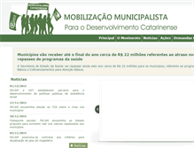 Tablet Screenshot of mobilizacao.fecam.org.br